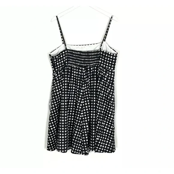 NWT Anthropologie Hutch Bandeau Black & White Gingham Romper Dress Sz XL - Picture 6 of 9
